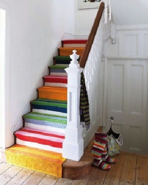 coole Treppen-Vorleger bunten farbe Flur