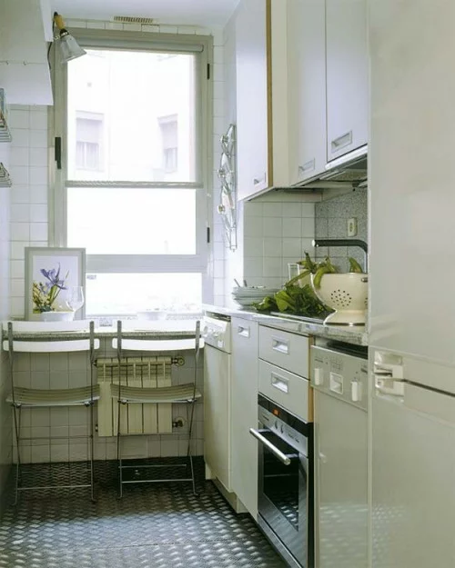 esstisch kleine küche kompakt praktisch weiß