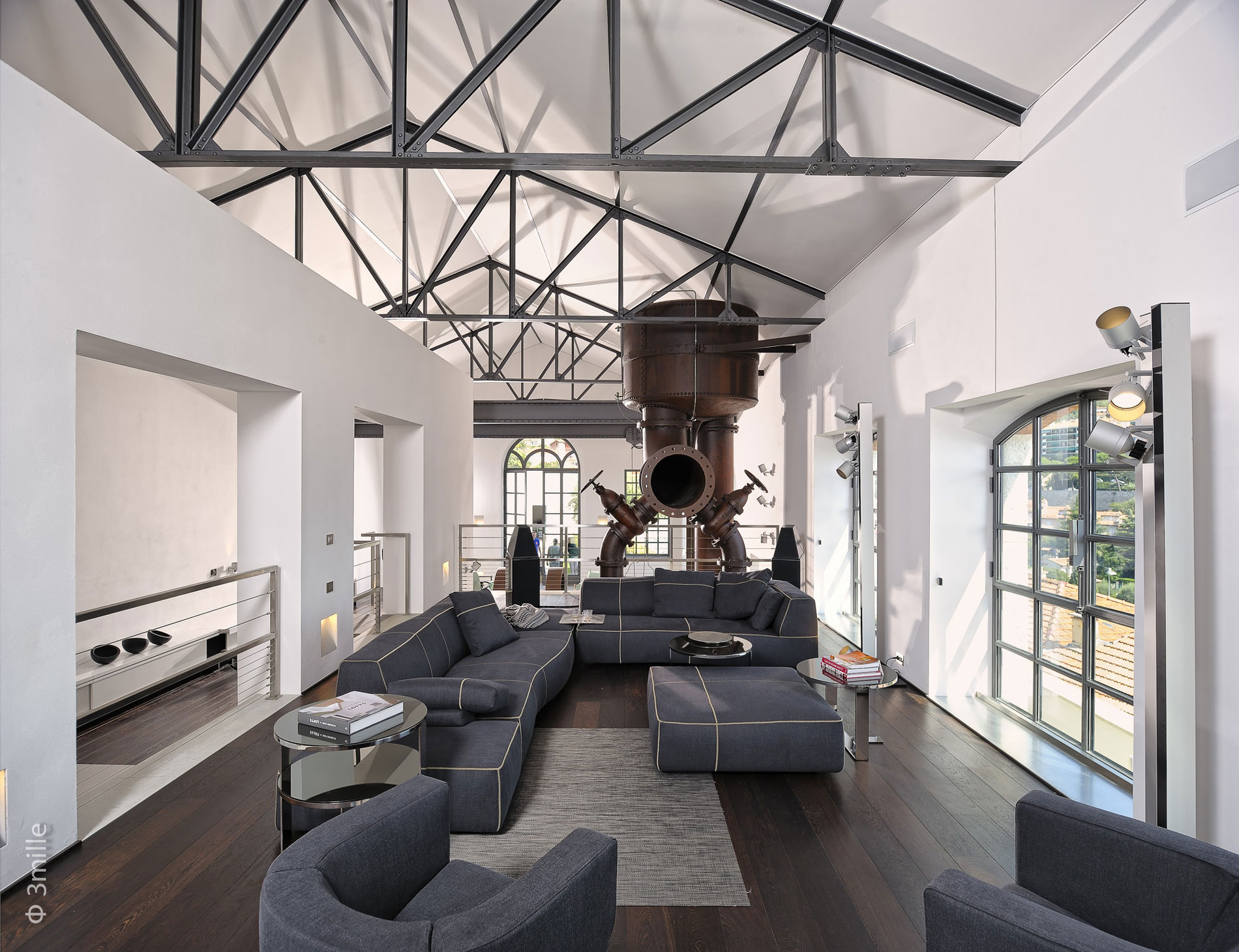 extravagant design wohnzimmer graue moebel
