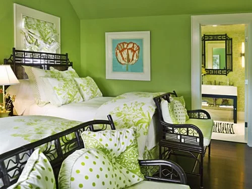 extravagante gästezimmer deko grün bilder