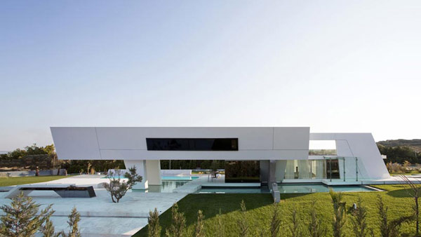 futuristisches residenz projekt athen idee architektur