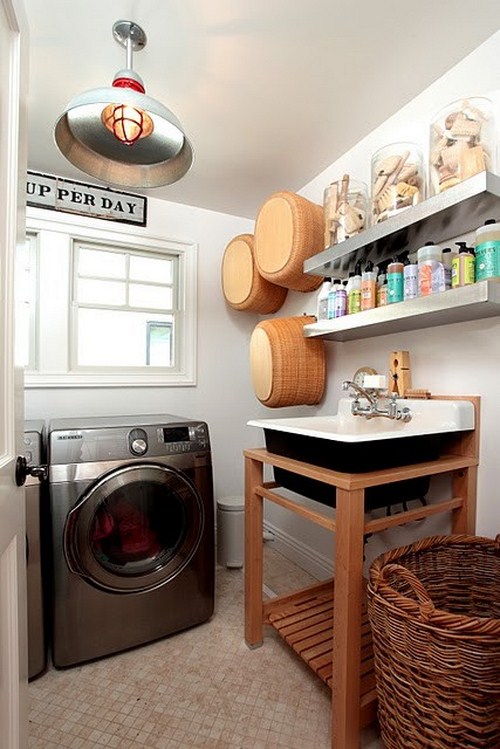 gemütlichen Waschküche innenraum design waschmachine