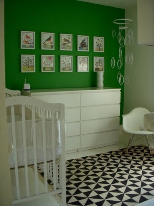  farbe wand weiß schwarz bodenbelag grüne Kinderzimmer Interieurs