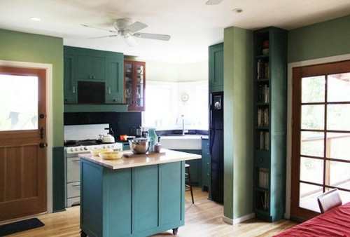 idee küche design bunt ausstattung kleine kompakte möbel