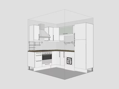 kleine küche entwurf design idee kompakt