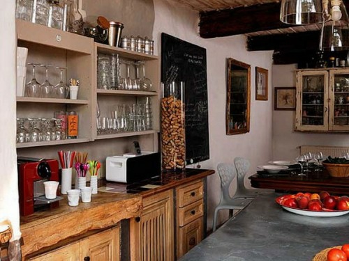 Küchen Interieurs mit französischen Deko Elementen - 25 Ideen