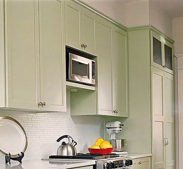küchenschränke idee design küchenbord blass farben