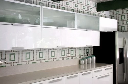 kreative Küchenspiegel Ideen mosaik idee design küchenbereich