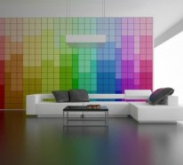15 Ideen für exklusive Wanddekoration mit Quadraten