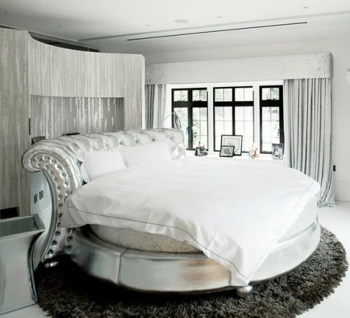 modern luxus weich teppich dunkel grau englische schlafzimmer interieur ideen