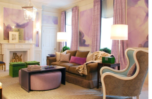pastelltöne farbe lila klassisch design wohnbereich