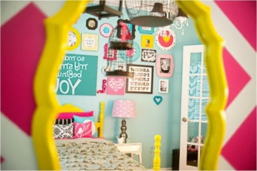 schlafzimmer design idee bunt originell farben toll