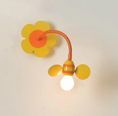 Wandlampen im Kinderzimmer designer idee originell gelb orange