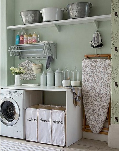 weiße Waschküche Innendekor idee ihr zuhause
