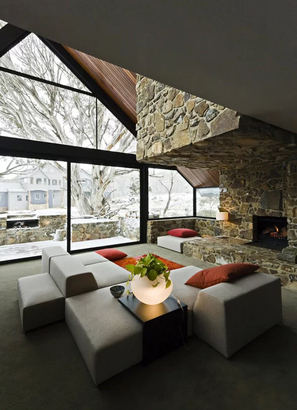 winter design modern steinwand idee