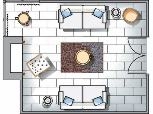 Wohnzimmer Design voller Farbkontraste - originelle Interieur Idee