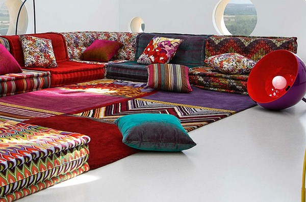 Böhmische Wohnzimmer Roche Bobois Modular Sofa Design Teppich
