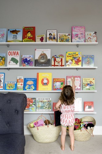 Coole Ideen Organisation Kinderbüchereien Regale Sofa