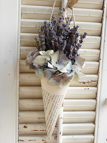 Ideen Hausdekoration Lavendel Blumentopf Wand Dekor