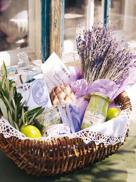 Ideen Hausdekoration Lavendel Korb Garten