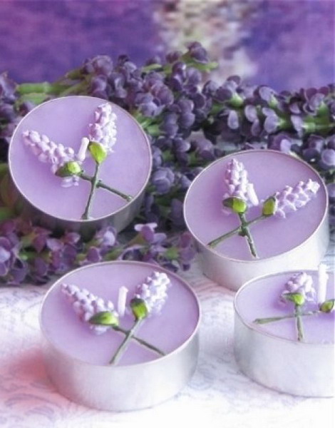 Ideen Hausdekoration Lavendel kleine Kerze Design