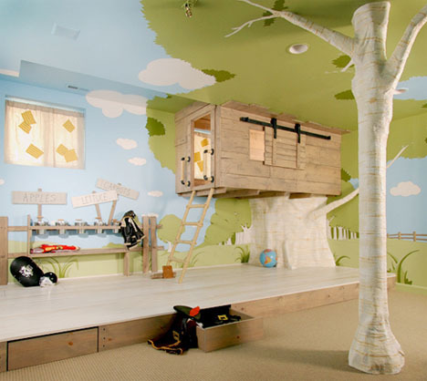 Indoor-Baumhäuser coole deen Kinder Spielplatz Wanddekoration