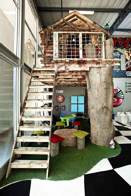 Indoor Baumhäuser coole Ideen Kinder Spielplatz