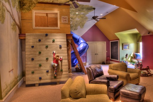 Indoor-Baumhäuser coole Ideen Kinder großes Haus Wohnzimmer