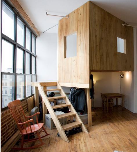 Indoor-Baumhäuser coole Ideen Kinder minimalistisches Baumhaus