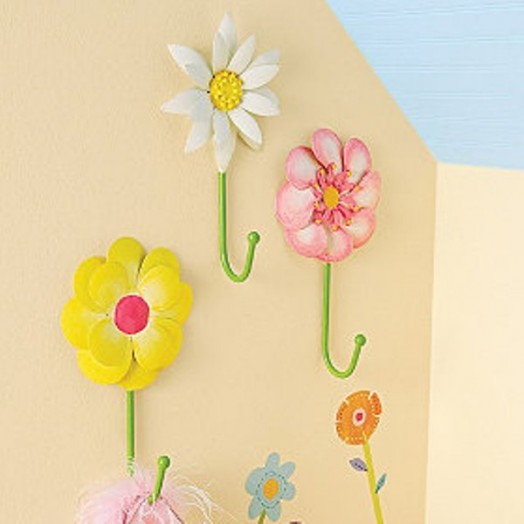Interessante Designs Kleinkinderzimmer Mädchen Wandhaken Blumen