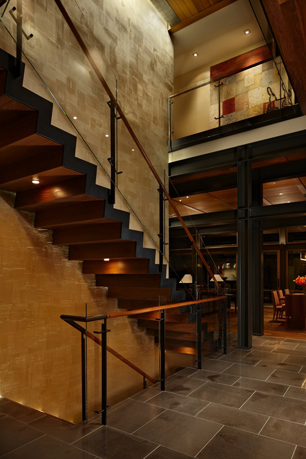 Romantisches entspannendes Residenz-Design Treppe Flur