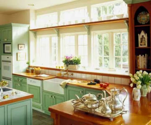 abrunden küche frisch lebhafte blasse farben fenster