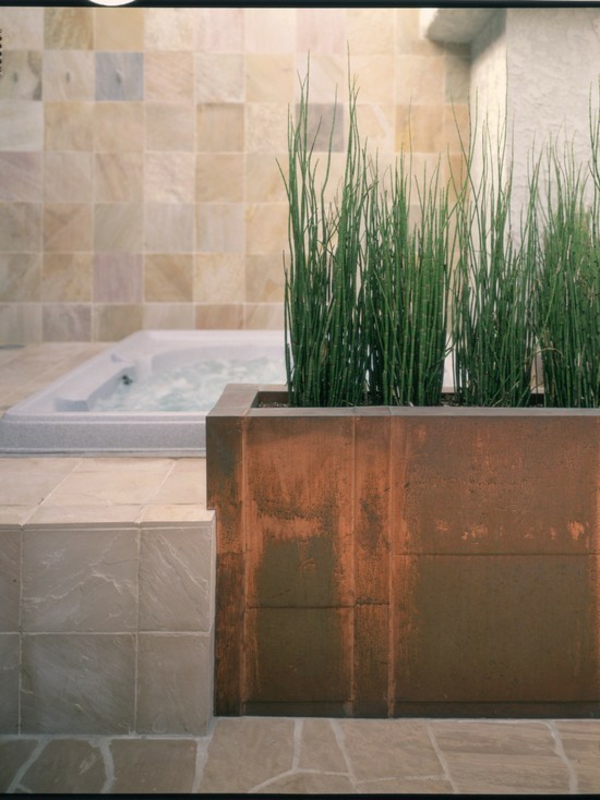 badezimmer design grün originell pflanzen