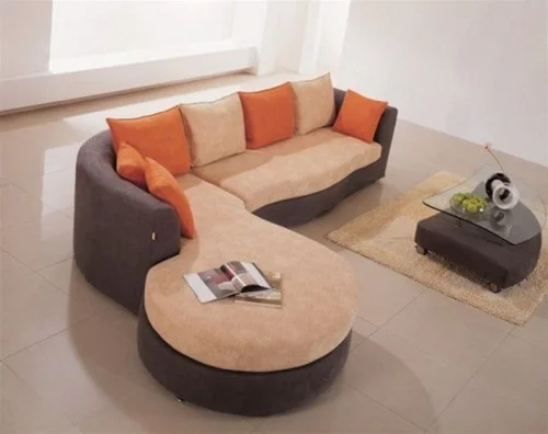 beige braun sofa eho microfiber modern euro design