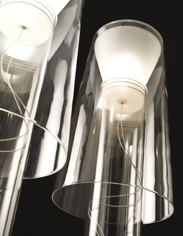  beleuchtungskörper glas verchromt idee stehlampe design