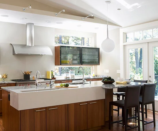 beliebte kücheninsel designs modern holz stehstühle