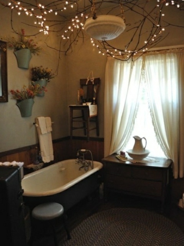 Badezimmer Design mit Blumen und Pflanzen - originelle Frühlingsideen