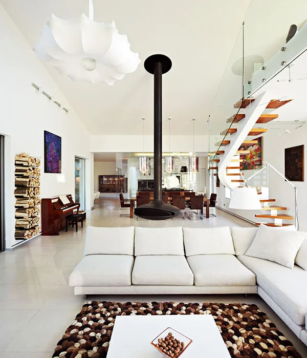designer haus 04 projekt architektur kaminofen weiß sofa