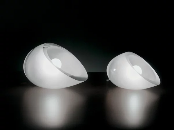 designer lampen aus technopolymer bag penta glas tischlampen