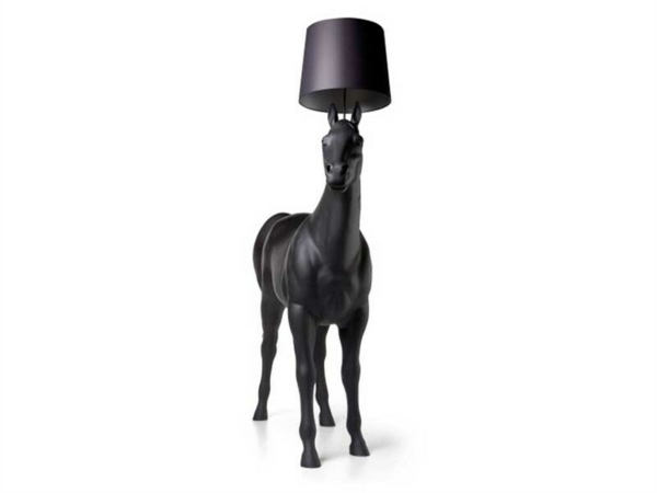 designer pferdelampe front idee schwarz matt stehlampe