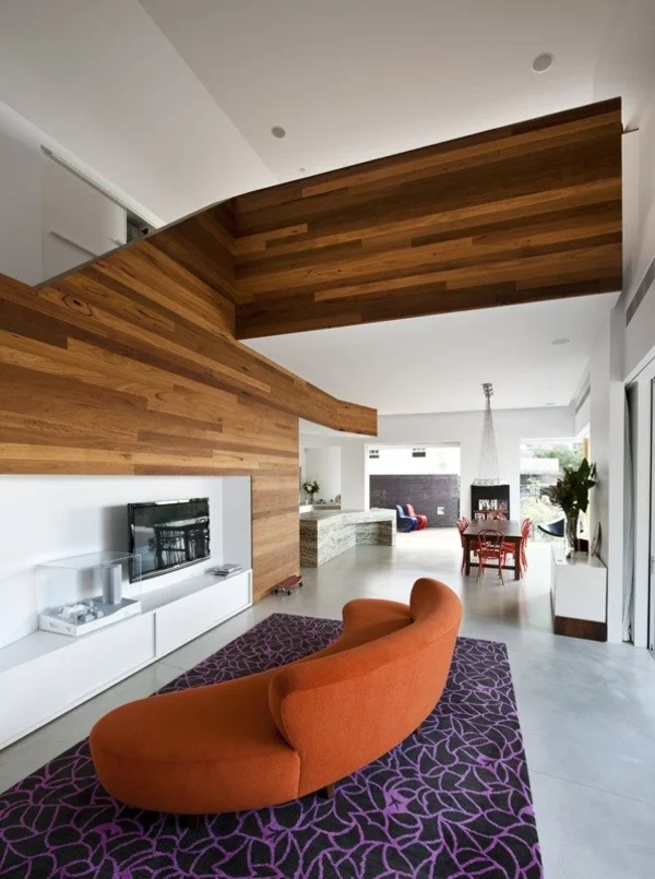 eckiges interieur design mck architects wohnbereich