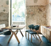 5 verschiedene Designs, 5 Esstische, Sitzbänke und Stühle von Girsberger