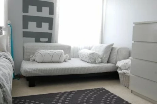 graues kinderzimmer design geschwister couch