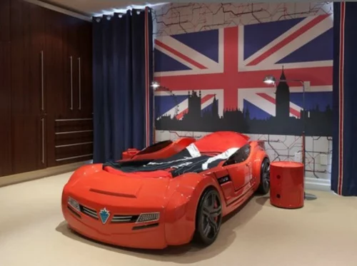 kinderzimmer im englischen stil auto rot modell