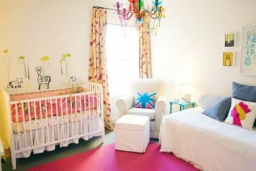 kinderzimmer im englischen stil babybett wandaufkleber
