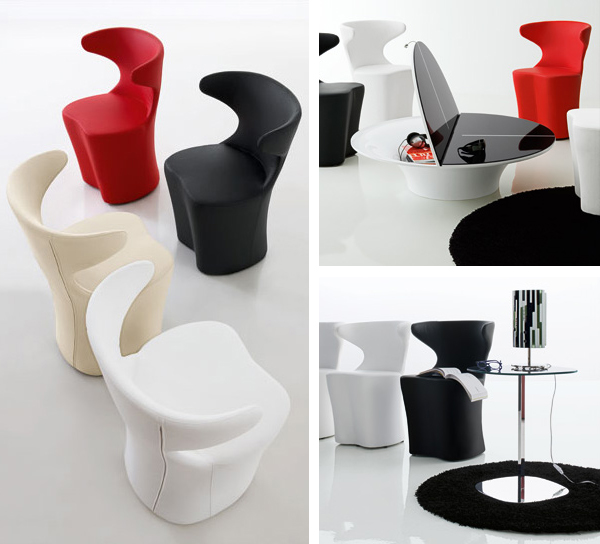 moderne futuristische möbelstücke stühle leder tisch sessel