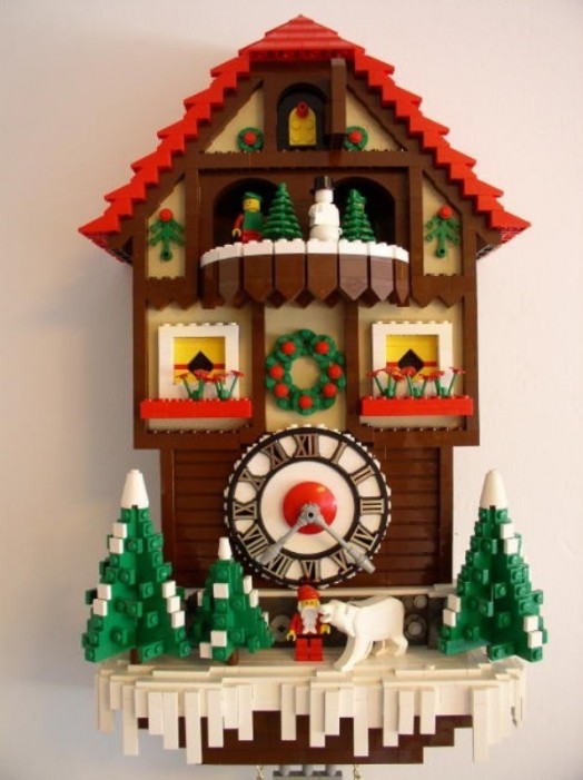 niedliche Kuckucksuhren Dekoration Kinderzimmern Lego Weihnachten