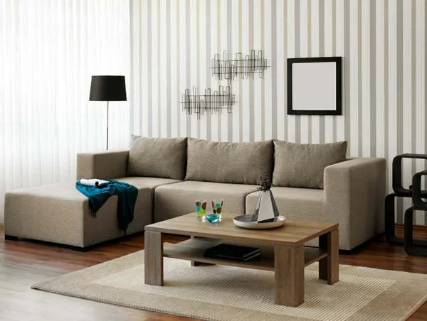 nordische wohnzimmer ideen design sofa niedrig tisch