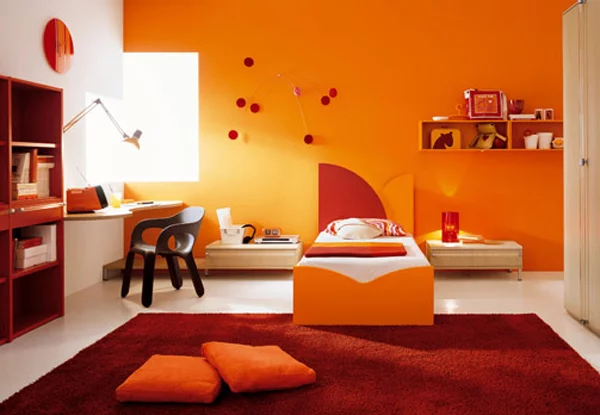orange interior design ideen kinderzimmer einrichtung