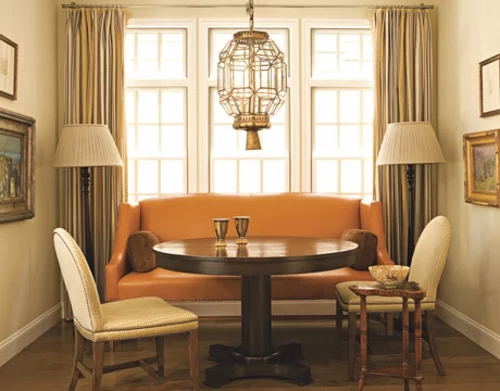 orientalische lampen wohnung marokkanisch wohnbereich orange sofa 